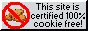 No cookies banner - this site is cookies free